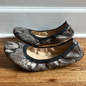Cole Haan Snakeskin Ballet Flats Size 10